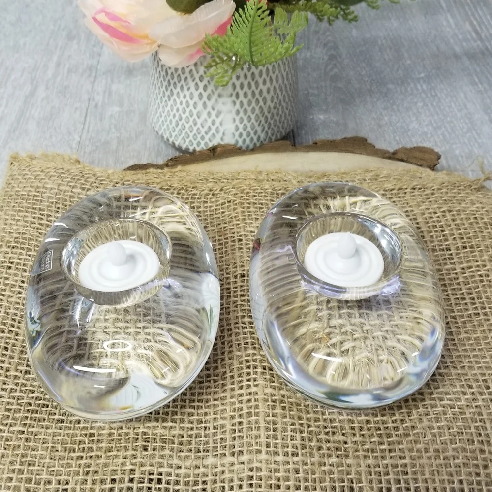 Orrefors Swedish Crystal Votive Holders